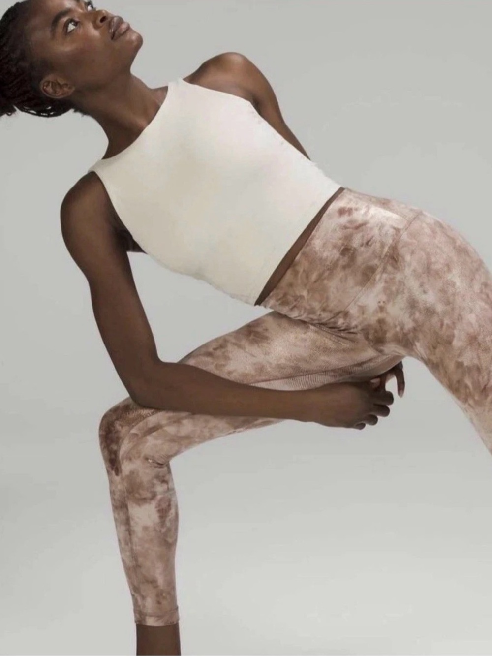 Lululemon Align High Rise Legging Shine Diamond Dye Misty Shell Cacao Womens 2